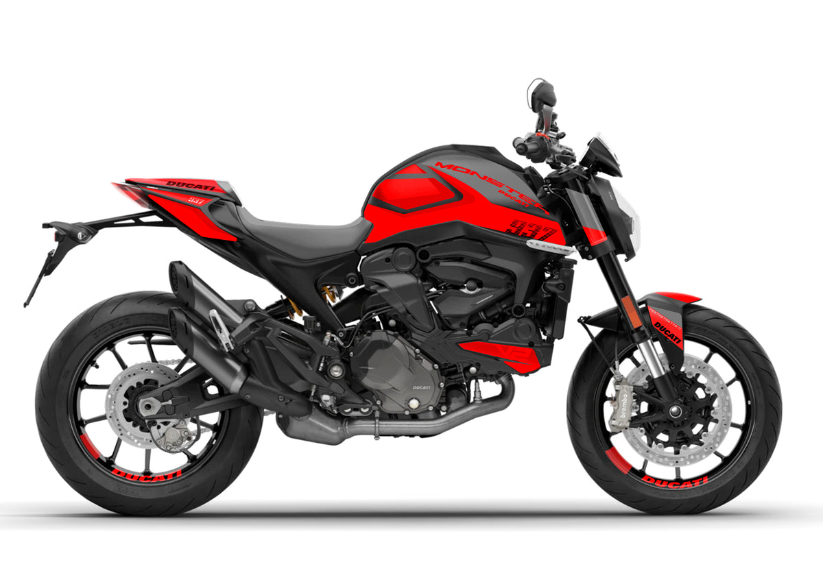 Ducati Monster 937 - V2 Flame - RED Bike