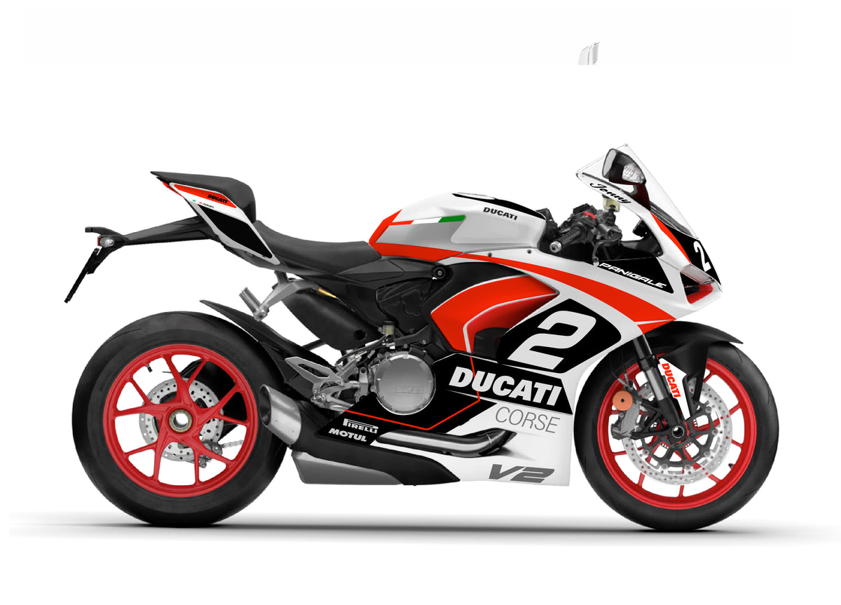 Ducati Panigale V2 - Shot V4 - White Bike
