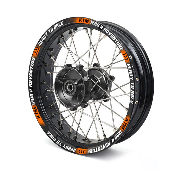 KTM - GLOW - White/Orange - Wheel Graphics